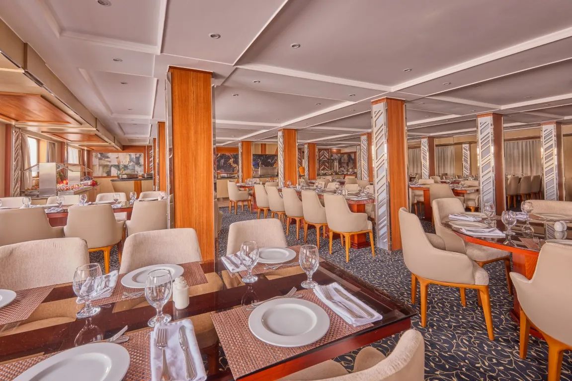 Restaurant aboard the Blue Shadow III Nile Cruise Nile cruise
